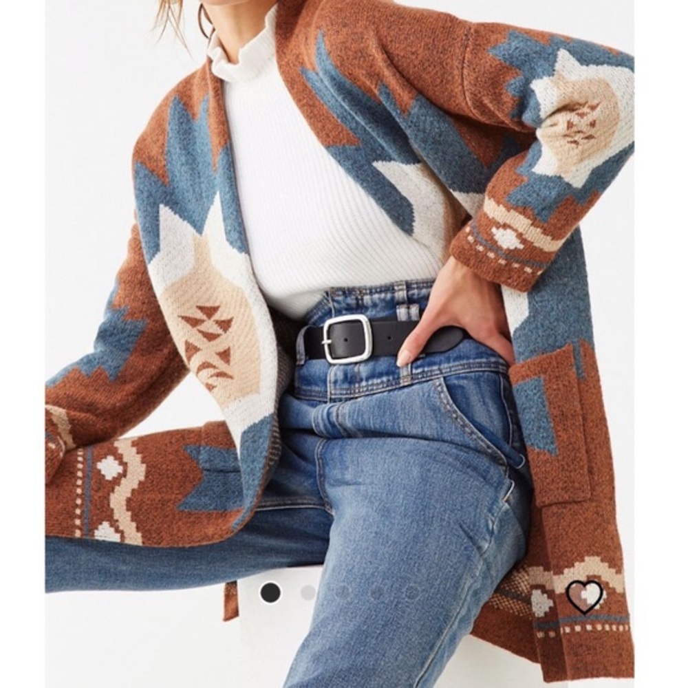 Geo print cardigan
